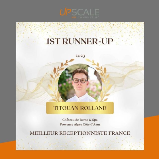Connaissez-vous la Meilleure Réceptionniste France 2023 ? Il s'agit de Kim Pham de l'hôtel @lemeuriceparis

Elle est suivie de Titouan Rolland du @chateaudeberne et de William Charles Passareira Ferreira du @disneyhotelnewyorkartofmarvel 

Chez les étudiants, la Meilleure Jeune Réceptionniste 2023 est Louise Garay (Ecole Hotelière du Périgord). Elle est suivie d'Océane Benoît (Lycée Christian Bourquin) et d'Alexandre Diviné (Lycée Hôtelier Alexandre Dumas Officiel).

Upscale était ravi d'être associé à cette finale et adresse ses chaleureuses félicitations à tous les participants !

AICR France 

#reception #hotellerie #MeilleurReceptionniste #Finale #WBR #aicrinternational #aicrfrance #upscalehr